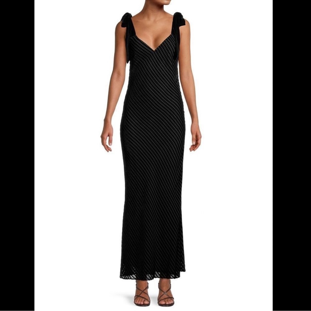 Dannijo Black Velvet Slip Dress